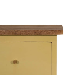 Lucidora - Yellow Hand Painted Bedside - Bedside Cabinets