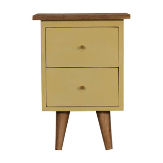 Lucidora - Yellow Hand Painted Bedside - Bedside Cabinets