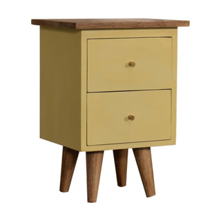 Lucidora - Yellow Hand Painted Bedside - Bedside Cabinets