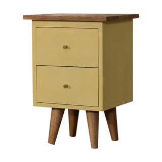 Lucidora - Yellow Hand Painted Bedside - Bedside Cabinets
