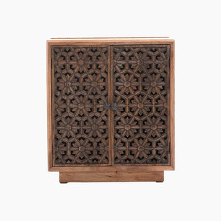 Lucidora - Zaayah Cut Work Two Door Wooden Cabinet - Sideboards