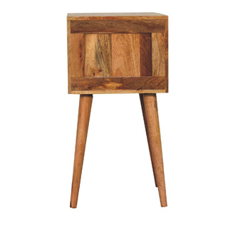 Lucidora - Mini 2 Drawer Oak - ish Bedside - Bedside Cabinets