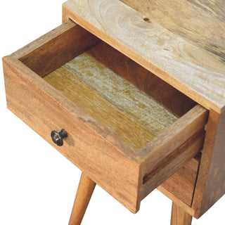 Lucidora - Mini 2 Drawer Oak - ish Bedside - Bedside Cabinets