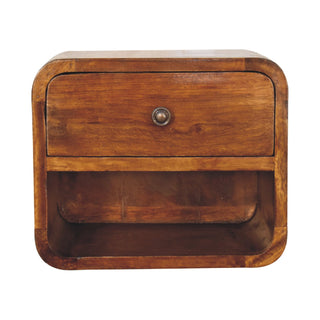 Mini Curve Floating Bedside - Bedside Cabinets - Lucidora