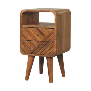 Lucidora - Mini Lille Curved Bedside - Bedside Cabinets