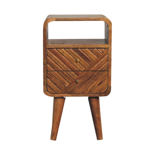 Lucidora - Mini Lille Curved Bedside - Bedside Cabinets