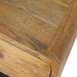 Lucidora - Mini Oak - ish Floating Open Bedside - Bedside Cabinets