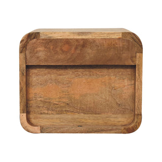 Lucidora - Mini Oak - ish Floating Open Bedside - Bedside Cabinets