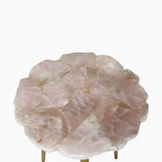 Lucidora - Myra Rose Quartz End Table - End Tables