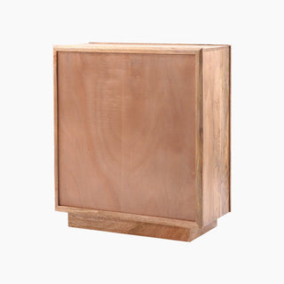 Lucidora - Natural Wood Flower of Life Three Chest of Drawers - Chest of Drawers