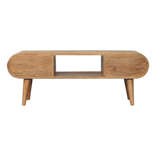 Lucidora - Oak - ish Circular TV Unit - Media Units
