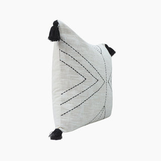 Lucidora - Parin Geometric Embroidered Cotton Cushion - Microfibre - Cushions