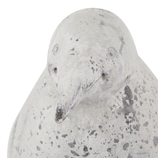 Close detail of the grey stone effect texture on the penguin's head and beak.