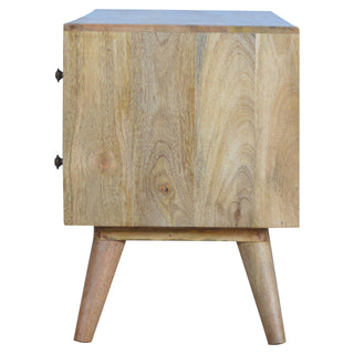 Mango Wood Media Unit with Scandinavian Style