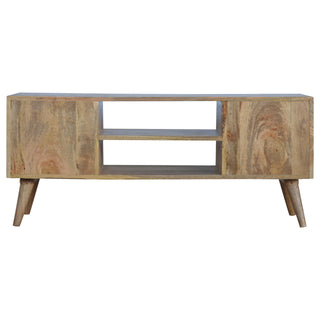 Mango Wood Media Unit with Scandinavian Style