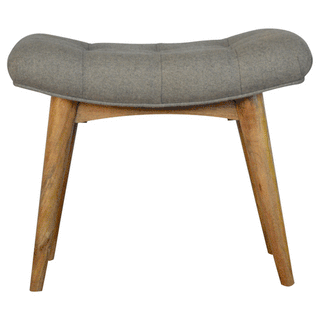 Grey Tweed Entryway Bench with Nordic Legs
