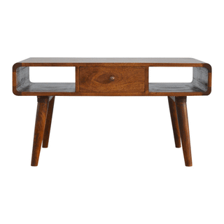 Mango Wood Chestnut Coffee Table with Drawers
