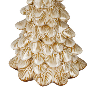 Lower section of the ceramic tree showing the overlapping leaf texture and the scalloped base.