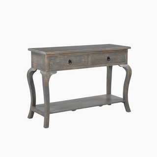 Lucidora - Sally Cottage Style Two Drawer Wooden Console Table - Console Tables
