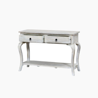 Lucidora - Sally Cottage Style Two Drawer Wooden Console Table - Console Tables