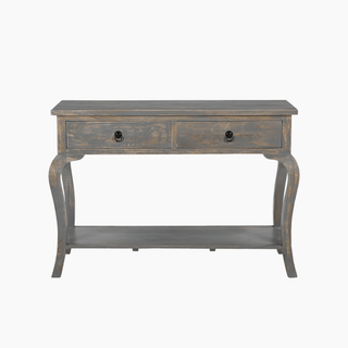 Lucidora - Sally Cottage Style Two Drawer Wooden Console Table - Console Tables