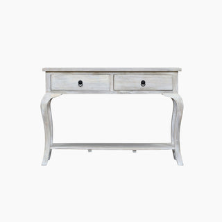 Lucidora - Sally Cottage Style Two Drawer Wooden Console Table - Console Tables