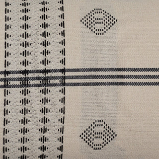 Lucidora - Siyali B&W Long Cotton Cushion - Microfibre - Cushions