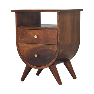 Lucidora - Split Chestnut Bedside - Bedside Cabinets