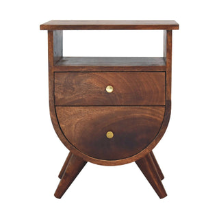 Lucidora - Split Chestnut Bedside - Bedside Cabinets