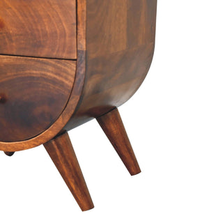 Lucidora - Split Chestnut Bedside - Bedside Cabinets