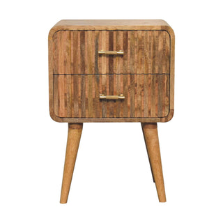 Lucidora - T - bar Ridged Bedside - Bedside Cabinets