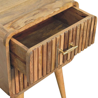 Lucidora - T - bar Ridged Bedside - Bedside Cabinets