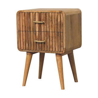 Lucidora - T - bar Ridged Bedside - Bedside Cabinets