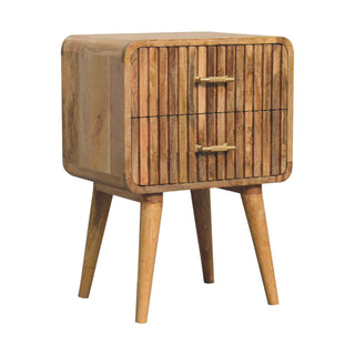 Lucidora - T - bar Ridged Bedside - Bedside Cabinets