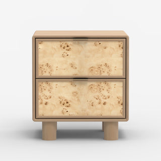 Lucidora - Urban Burl Two Drawer Side Table - End Tables