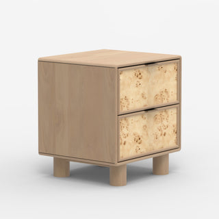 Lucidora - Urban Burl Two Drawer Side Table - End Tables
