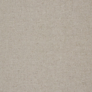 Close-up texture of the neutral linen fabric used for the lamp shade.