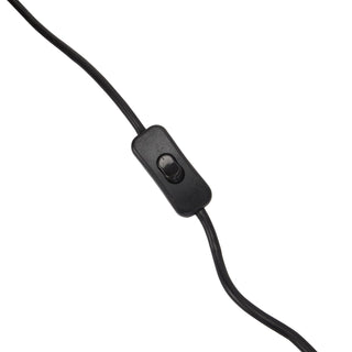Close-up detail of the black inline rocker switch on the power cable.
