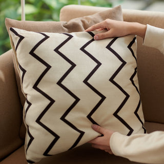 woman holding pillow